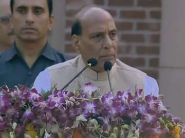 A home ministry official said the decision to continue the declaration of Nagaland as "disturbed area" has been taken as killings, loot and extortion have been going on in various parts of the state which necessitated the action for the convenience of the security forces operating there. (File photo of Hom Min Rajnath Singh)