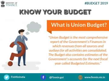 Union Budget is the most comprehensive report of the Government's Finances in which revenues from all sources and outlays for all activities are consolidated. The Budget also contains estimates of the Government's accounts for the next fiscal year called Budgeted Estimates.?