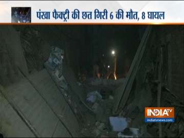 Building collapses in Moti Nagar