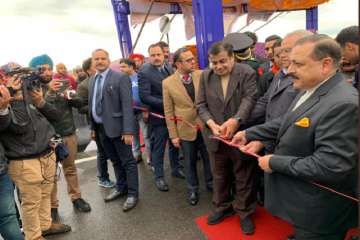 ?
Addressing a public rally after inaugurating the bridge, Gadkari said the Modi government had set a new mark in timely delivery of public goods by completing projects on or ahead of time.