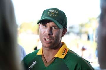 David Warner recovering after elbow surgery