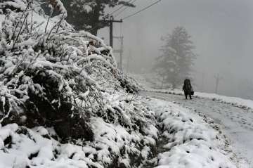 File photo of heavy snowfall on Jammu's Mughal road.