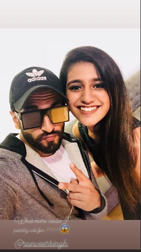 Winking girl Priya Prakash Varrier shares fun moments with Ranveer Singh,  Vicky Kaushal. See pics and video | Celebrities News – India TV