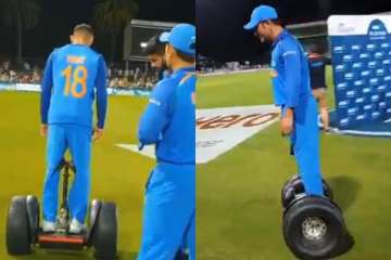 MS Dhoni and Virat Kohli's crazy antics post-victory over New Zealand
