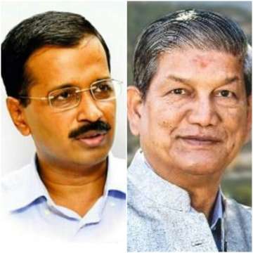 Delhi CM Arvind Kejriwal and Harish Rawat