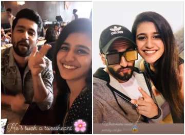 Winking girl Priya Prakash Varrier shares fun moments with Ranveer Singh, Vicky Kaushal. See pics and video