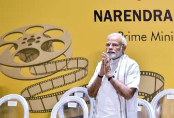 Prime Minister Narendra Modi at the inaugural ceremony of the National Museum of Indian Cinema in Mumbai