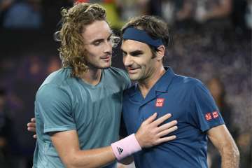 tefanos Tsitsipas and Roger Federer