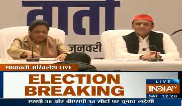 SP-BSP press conference LIVE | 'Will contest on 38 seats each in UP', announces Mayawati; flays Congress for 'corruption'