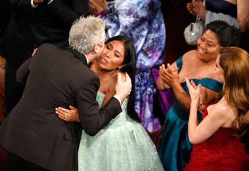 Mexican president Andres Manuel Lopez Obrador congratulates Roma team for Oscar win