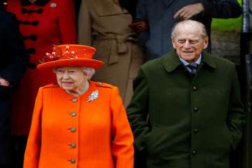 Queen Elizabeth II with her husband Prince Philip.
 