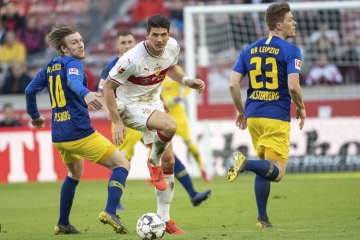 ?Former Germany striker Mario Gomez scored Stuttgart’s goal in what may have been his last game for the club.