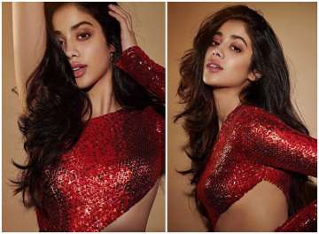 Cover girl Janhvi Kapoor looks stunning in hot red, see the latest pics inside