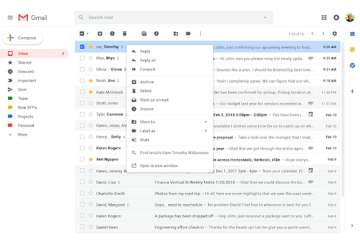 Gmail for web gets new features like right-click context menu with reply, forward, mute and more