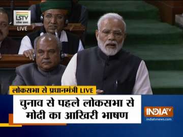 PM Modi speaking in Lok Sabha 