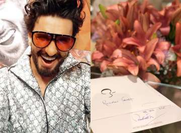 Ranveer Singh receives a bouquet and handwritten note from Amitabh Bachchan