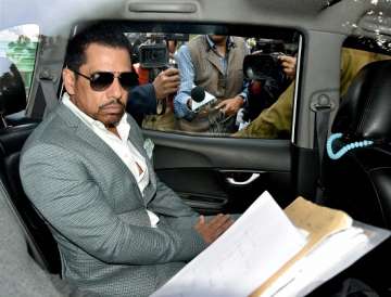 Businessman Robert Vadra arrives at the Enforcement Directorate (ED) office for questioning in connection with a money laundering case, in New Delhi