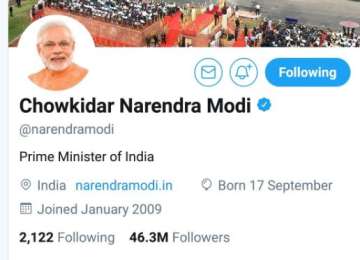 Twitter Account of PM Modi