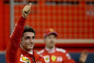 Ferrari dominates as Leclerc takes first pole at Bahrain GP