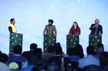 GD Bakshi, Shabnam Lone and MS Bitta at India TV mega Conclave, Vande Mataram