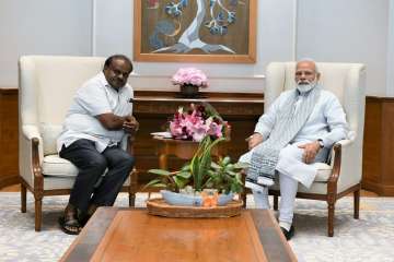 Karnataka CM H D Kumaraswamy meets PM Narendra Modi