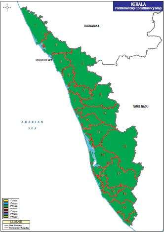 Map of Kerala