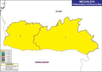 Map of Meghalaya