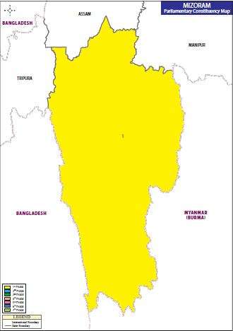 Map of Mizoram