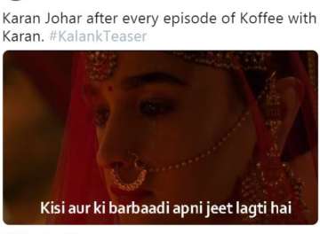 Netizens open treasure box of memes as Alia Bhatt, Varun Dhawan starrer Kalank teaser launched