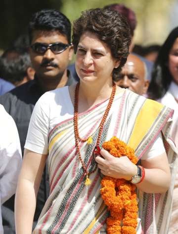 Priyanka Gandhi during an election campaign in Uttar Pradesh.