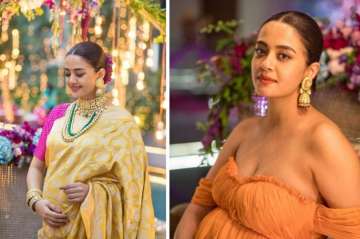 Sacred Games actress Surveen Chawla's latest looks for her baby shower ceremony are inspirational