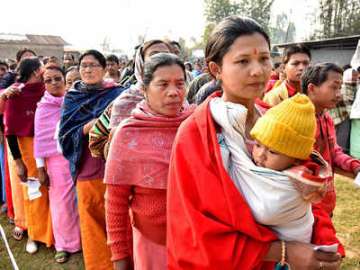 People standing in a queue to cast their votes in Manipur (Representational Image)