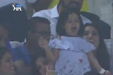 Adorable! Ziva Dhoni cheers for 'Papa Dhoni' in CSK's run-chase against DC