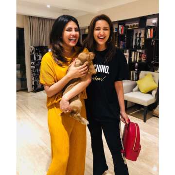 Parineeti Chopra turns Punjabi aunt for her new pet, seen giggling with Priyanka Chopra Jonas