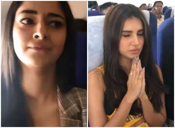 Ananya Panday rolls her eyes at SOTY 2 co-star Tara Sutaria while she is praying midair; Watch video