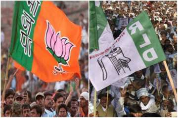 BJP and RLD flags- File Photo