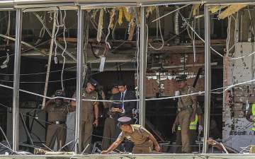 Sri Lankan police investigating blast site