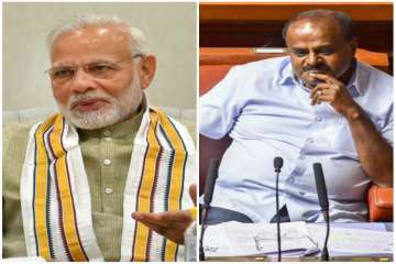 Prime Minister Narendra Modi and Karnataka Chief Minister HD Kumaraswamy