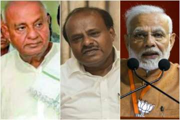 Narendra Modi, HD Deve Gowda, HD Kumaraswamy