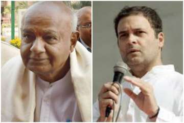 Rahul Gandhi, HD Deve Gowda 