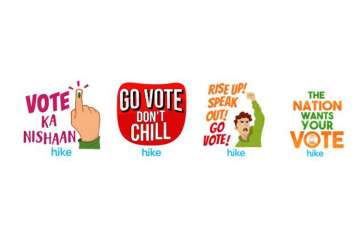 Hike Election stickers: Hike launches a new range of stickers for 2019 General Elections in India