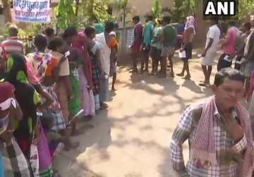 Villagers in Dantewada turnout in large numbers to cast their votes