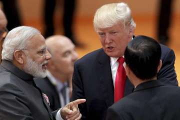 US President Donald Trump with Prime Minister Narendra Modi 