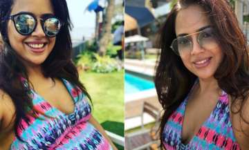 sameera reddy baby bump