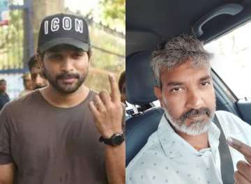 Allu Arjun, SS Rajamouli and Jr NTR cast their vote in Lok Sabha Elections 2019