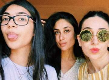 Karisma Kapoor fires up the internet with sizzling selfie with sister Kareena and daughter Sameira