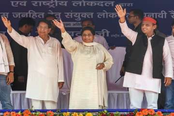 RLD chief Ajit Singh, BSP supremo Mayawati and former Uttar Pradesh chief minister Akhilesh Yadav