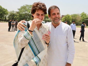 Rahul and Priyanka have often been seen standing by each other and supporting each other through thick and thin -- be it their personal life or politics. This was, however, the first time the duo engaged in some sibling banter -- and did not shy away from sharing it on the social media.