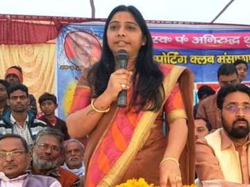 Sangmitra Maurya is the daughter of Uttar Pradesh minister Swami Prasad Maurya and is BJP candidate 