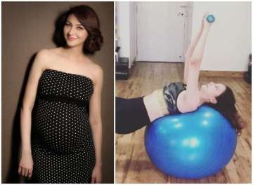 Saumya Tandon sweating out her pregnancy weight; See Bhabiji Ghar Par Hain actress fitness transformation